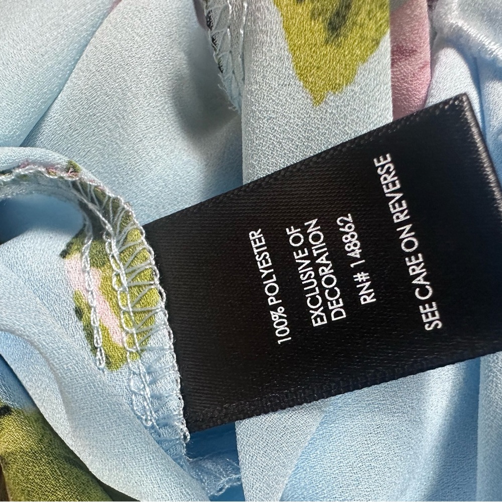 Torrid Sophie light blue swing camisole top with flowers size 2-2X/18-20 - Picture 7 of 7